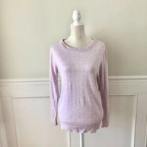 41Hawthorn Stitch Fix Lavender Swiss Dot Sweater M New